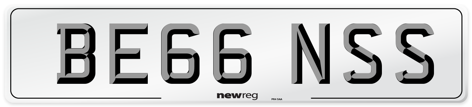 BE66 NSS Number Plate from New Reg